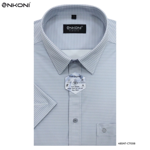 Áo Sơ Mi Ngắn Tay Classic Nhanh Khô Enkoni C7008