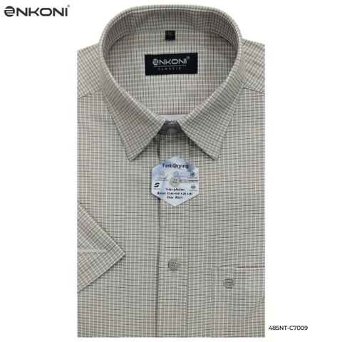 Áo Sơ Mi Ngắn Tay Classic Nhanh Khô Enkoni C7009