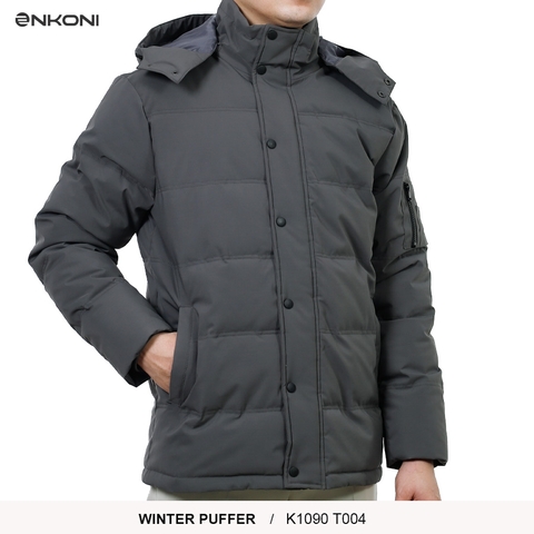 Áo Khoác Phao Chần Bông Enkoni Túi Khóa T004