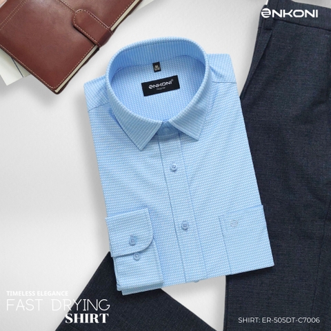 Áo sơ mi Regular ôm vừa Enkoni vải nhanh khô C7006