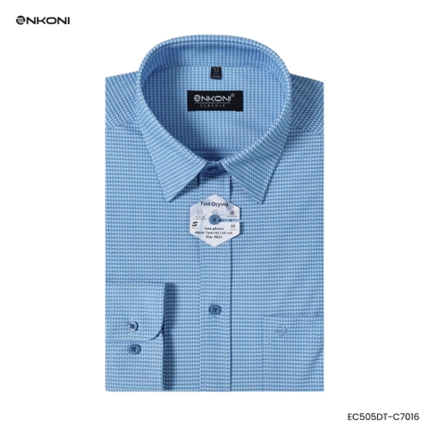 Áo sơ mi dài tay Enkoni vải nhanh khô classic C7016
