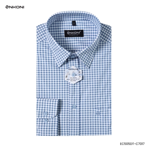 Áo sơ mi dài tay Enkoni vải nhanh khô classic C7017