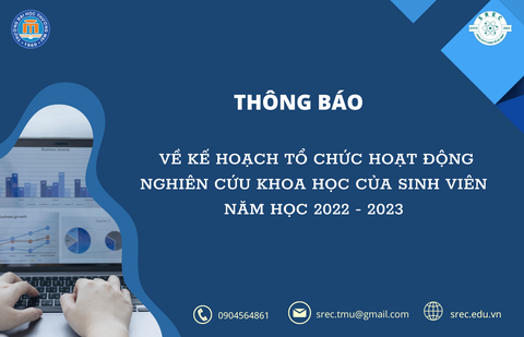 [THÔNG BÁO VỀ HOẠT ĐỘNG NGHIÊN CỨU KHOA HỌC SINH VIÊN 2022-2023]