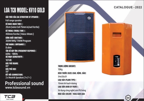 Loa TCB KV10 Goid