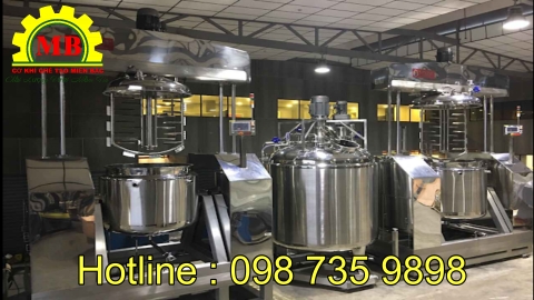 Hệ thống khuấy trộn gia nhiệt thực phẩm, mỹ phẩm, sơn, hóa chất