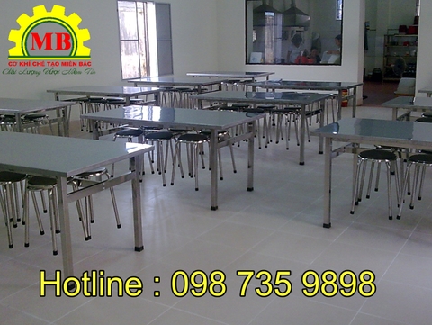 Bàn ăn ( bàn kĩ thuật ) inox công nghiệp