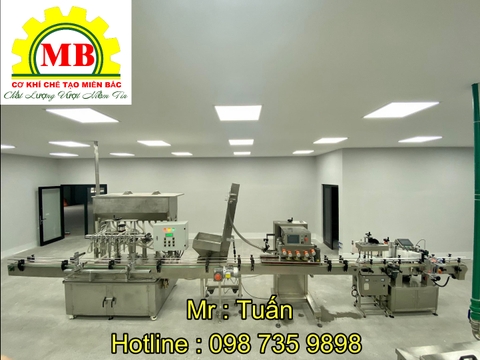 Dây chuyền máy chiết rót đóng chai tự động