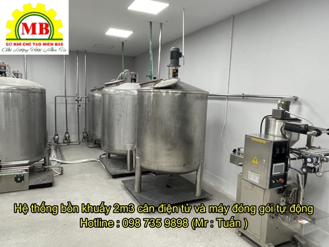 Bồn khuấy trộn dung dịch 2m3 ( 2000 lít )