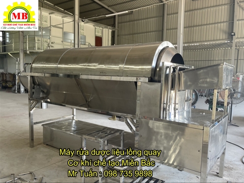 Máy rửa dược liệu lồng quay