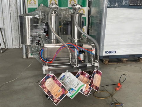 Máy chiết rót túi 2 vòi liên hoàn