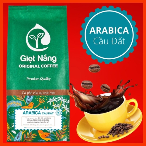 Cà phê Arabica Cầu Đất, cafe rang xay nguyên chất, cà phê phin ngon vị đắng dịu chua thanh thơm nồng từ GIỌT NẮNG COFFEE