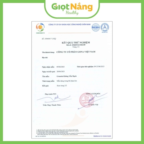 Granola Không Yến Mạch