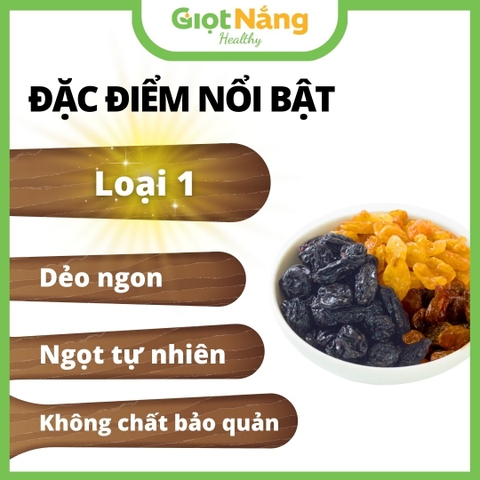 Nho Sấy Dẻo Mix 3 Màu Dinh Dưỡng Sạch Lành từ Nông Sản Giọt Nắng