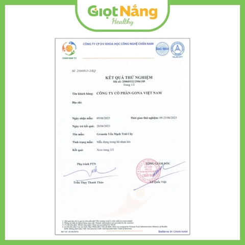 Granola Yến Mạch Trái Cây