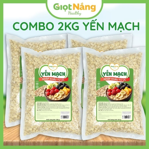 Yến Mạch Úc Nguyên Cám KLT 500g Cán Dẹt
