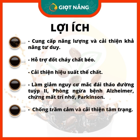 Cà phê nguyên chất Blend Robusta - Arabica rang xay dùng cho cà phê phin, espresso thơm ngon nồng vị từ GIỌT NẮNG COFFEE