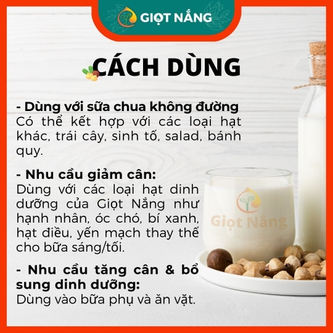 Nhân Hạt Macca Đăk Lăk sấy lạnh giàu dinh dưỡng không hôi dầu 500g từ Nông sản GIỌT NẮNG