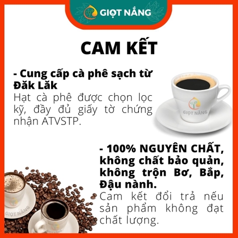 Cà phê nguyên chất Blend Robusta - Arabica rang xay dùng cho cà phê phin, espresso thơm ngon nồng vị từ GIỌT NẮNG COFFEE