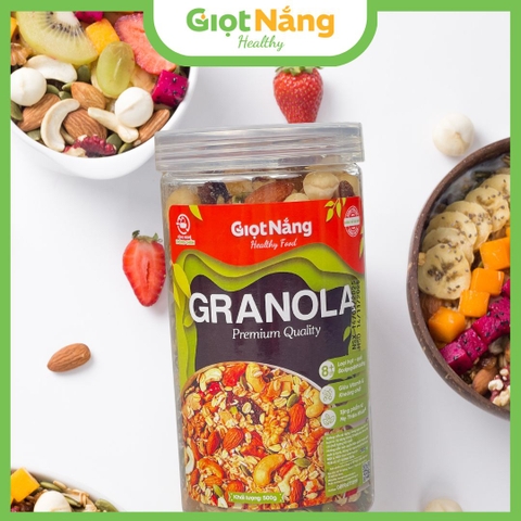 Granola Siêu Hạt Không Yến Mạch 100% Hạt và Quả Ngũ Cốc Dinh Dưỡng Ăn Sáng Eat Clean từ Nông Sản Giọt Nắng