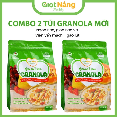 Granola Giọt Nắng Mới Với Viên Yến Mạch Gạo Lứt Trái Cây Từ Nông Sản Giọt Nắng