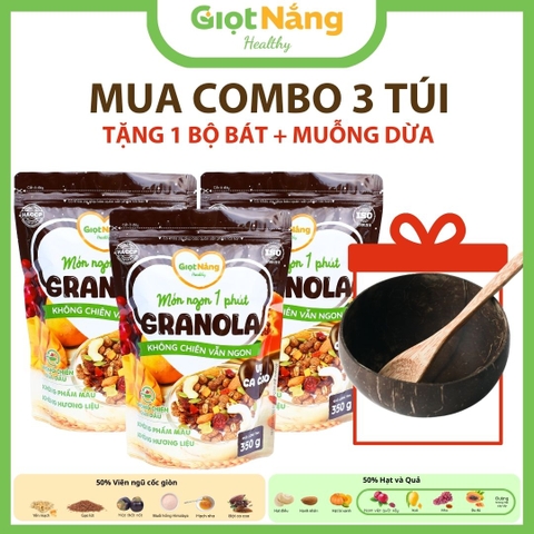 Granola Không Chiên Vẫn Ngon Vị Ca Cao