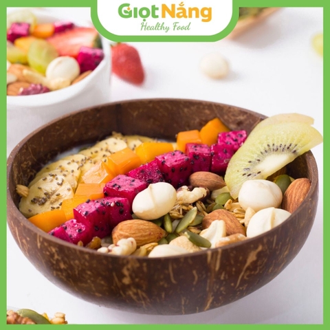Granola Siêu Hạt Không Yến Mạch 100% Hạt và Quả Ngũ Cốc Dinh Dưỡng Ăn Sáng Eat Clean từ Nông Sản Giọt Nắng