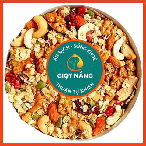 Granola 100% hạt và quả bổ sung dinh dưỡng 500gr từ Nông Sản Giọt Nắng