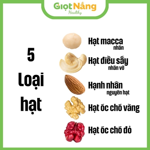 Hạt Mix Dinh Dưỡng Tổng Hợp 5 Loại Siêu Hạt Cho Bà Bầu Và Cho Bé Thông Minh Khỏe Mạnh từ Nông Sản Giọt Nắng