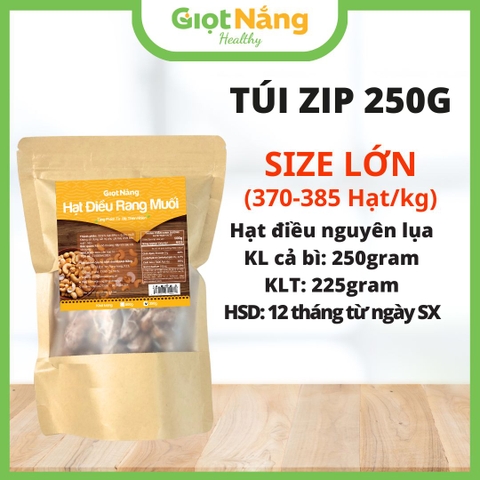 Hạt Điều Rang Muối Nguyên Lụa Bình Phước Loại 1 Chất Lượng Thơm Ngon Giòn Bùi Bổ Dưỡng từ Nông Sản Giọt Nắng