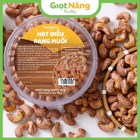 Hạt Điều Rang Muối Nguyên Lụa Bình Phước Thơm Ngon Giòn Bùi từ Nông Sản Giọt Nắng