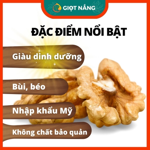 Hạt Óc chó sấy chín các loại Vàng Đỏ siêu dinh dưỡng cho bà bầu và bé nhập khẩu Mỹ từ Nông sản Giọt Nắng