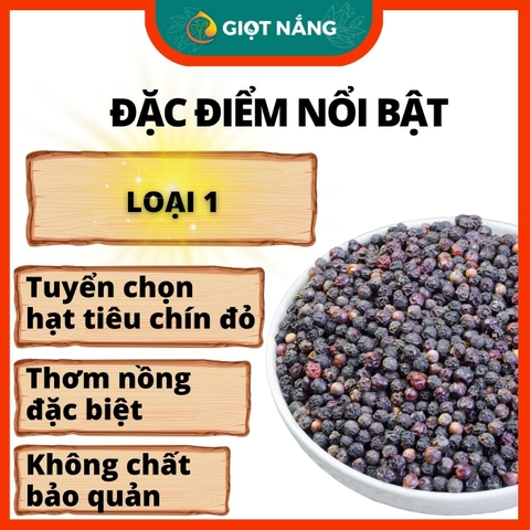 Hạt tiêu chín đỏ Đăk Lăk nguyên hạt cay nồng to tròn thơm hạt chắc từ Nông sản Giọt Nắng