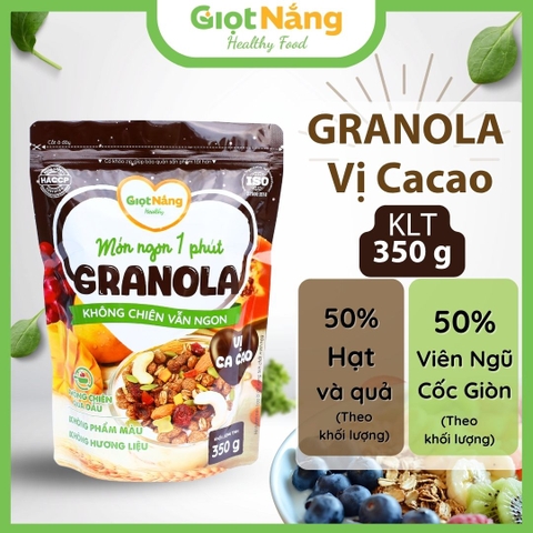 Granola Không Chiên Vẫn Ngon Vị Ca Cao