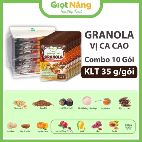 Granola Không Chiên Vẫn Ngon Vị Ca Cao