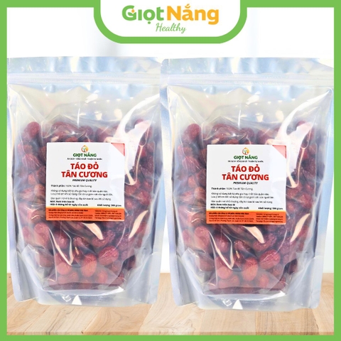 Táo Đỏ Tân Cương Chín Sấy Khô Nguyên Liệu Nấu Chè Hầm Canh Pha Trà Loại 1 từ Nông sản Giọt Nắng