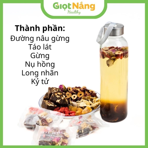 Trà Gừng Đường Nâu Thiên Nhiên Làm Ấm Cơ Thể Cân Bằng Năng Lượng Từ Nông Sản Giọt Nắng