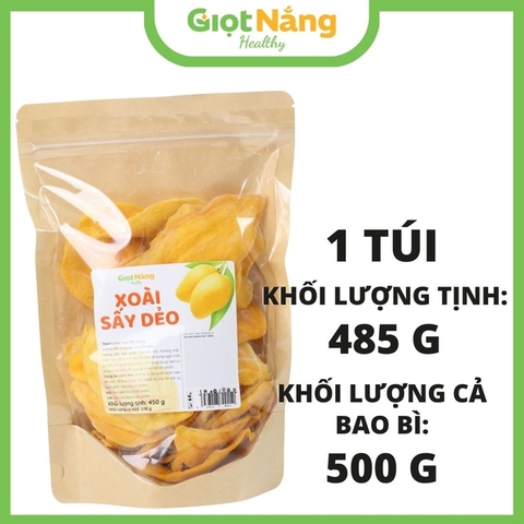 Xoài Sấy Dẻo Nguyên Miếng Sấy Lạnh Dinh Dưỡng Sạch Lành từ Nông Sản Giọt Nắng