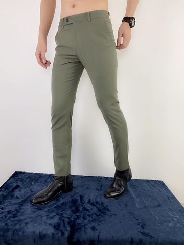 Quần tây tây body màu xanh rêu