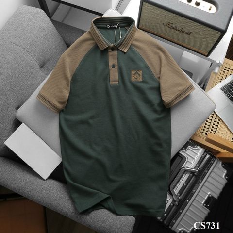 CS731 - Áo Polo Nam Phối Cổ Bo Tay