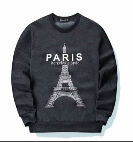 Áo Thun Dài Tay Màu Xám Đậm Paris