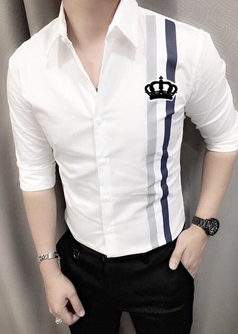 Áo Sơ Mi Trắng Dài Tay Vương Miên SM84