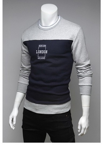 Áo Thun Dài Tay Xám NEW YORK - LONDON