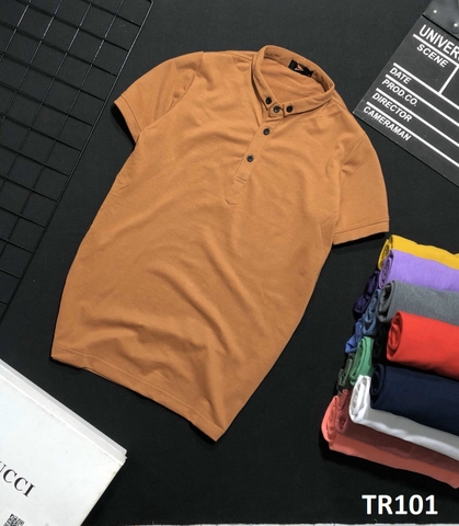 Áo Thun Cá Sấu Cổ Trụ Cam Đất TR101