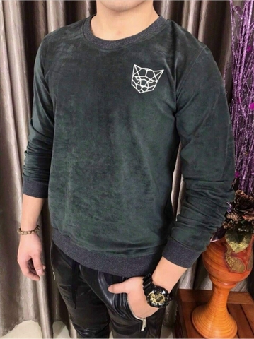 Áo Thun Dài Tay Da Lộn Màu Tối