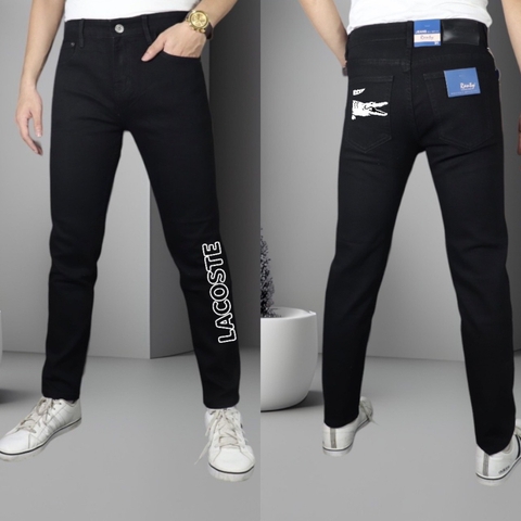 Quần Jean Nam Dài Màu Đen Lacoste