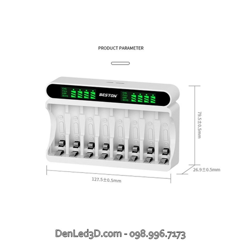 BESTON Sạc thông minh pin 1.2V 12 slot -SAC C9025L