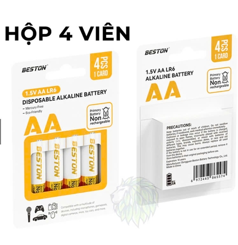 Hộp 4 pin Alkaline Beston AA LR6