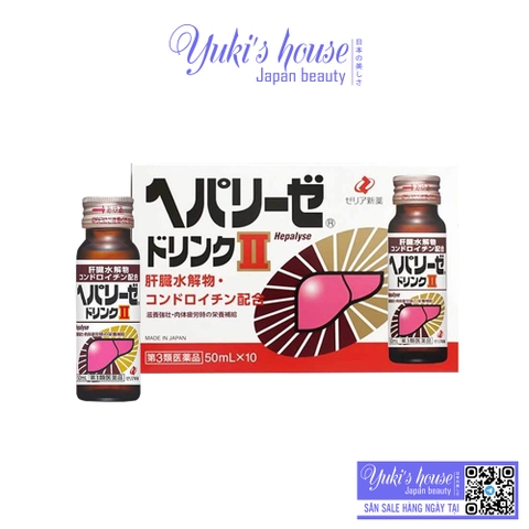 Nước uống bổ gan Hepalyse II (Đỏ) 10 chai 50ml