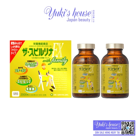 Set 2 hộp tảo vàng Spirulina ex (2000 viên)