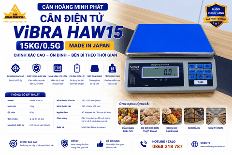 CỬA HÀNG, SIÊU THỊ, CƠ SỞ CHẾ BIẾN CẦN CÂN ĐIỆN TỬ 15KG CHÍNH XÁC CAO?